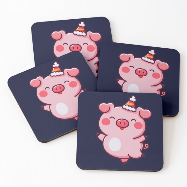 Item preview, "Happy Hogs: Spreading Pink Cheer Everywhere!" designed and sold by JAMESAMORN.
