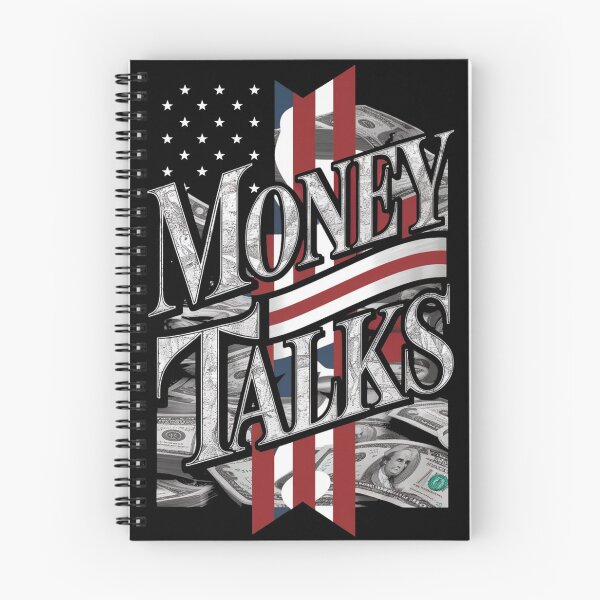 Artikelvorschau, T-Shirt mit Grafik „Money Talks“ – Cash-Slang, Dollarnoten, amerikanische Flagge entworfen und verkauft von HOMEDESIGNPRINT.