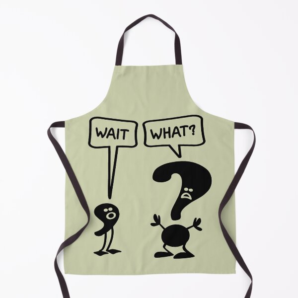 Item preview, Wait, What? punctuation funny (black) designed and sold by SolidEarthArt.