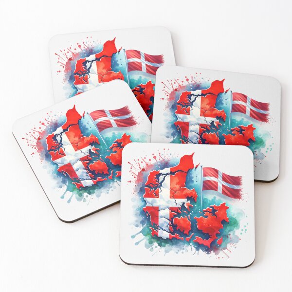 Item preview, Artistic Shores of Denmark - The Flag That Paints a Nation designed and sold by Place-Heritages.