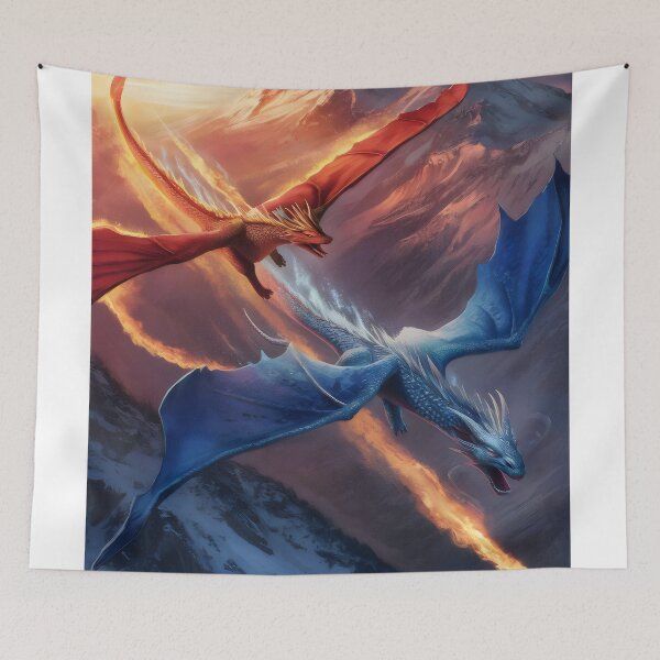 Item preview, Flight through the Mountains. The adventure of two dragons. designed and sold by MyHappyArtShop.