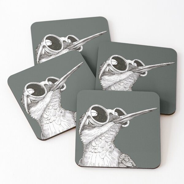 Item preview, Aviator Avian - Soaring Hummingbird Sketch designed and sold by ElegantQuirk.