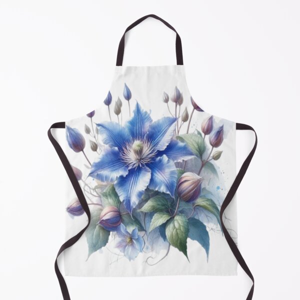 Item preview, Delicate bud splendour: Blue clematis blooms in full beauty designed and sold by FotoworldEdel.