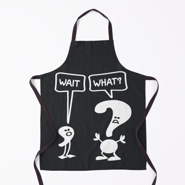 Item preview, Wait, What? punctuation funny (white) designed and sold by SolidEarthArt.