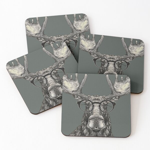 Item preview, Scholarly Stag - Bespectacled Deer Illustration designed and sold by ElegantQuirk.