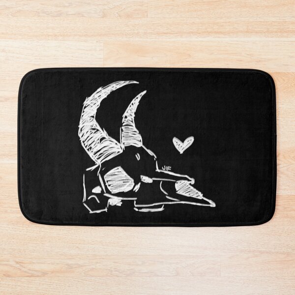 Item preview, #074 Gazelle Skull - Sketch Filled In - White on Black designed and sold by Jasmine Froley.