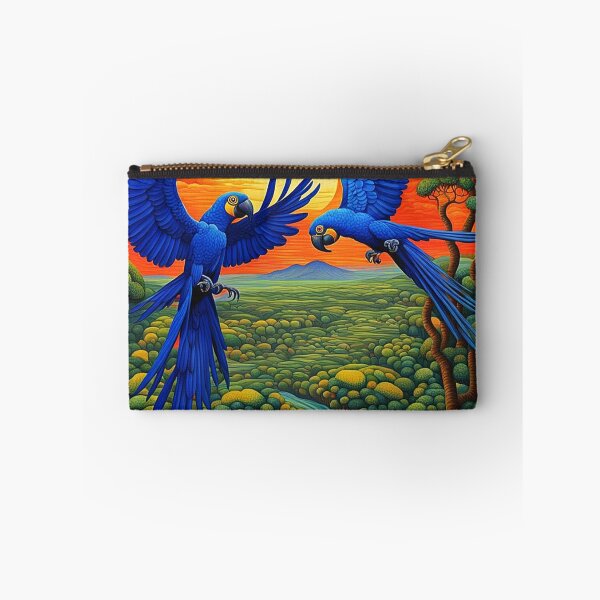 Item preview, Hyacinth Macaws over jungle trees designed and sold by George Hutton Hunter.