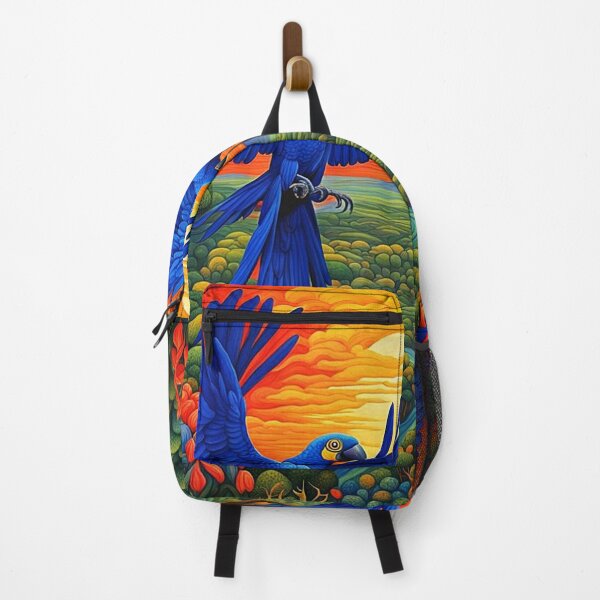 Item preview, Hyacinth Macaws over jungle trees designed and sold by George Hutton Hunter.
