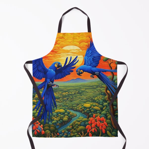 Item preview, Hyacinth Macaws over jungle trees designed and sold by George Hutton Hunter.