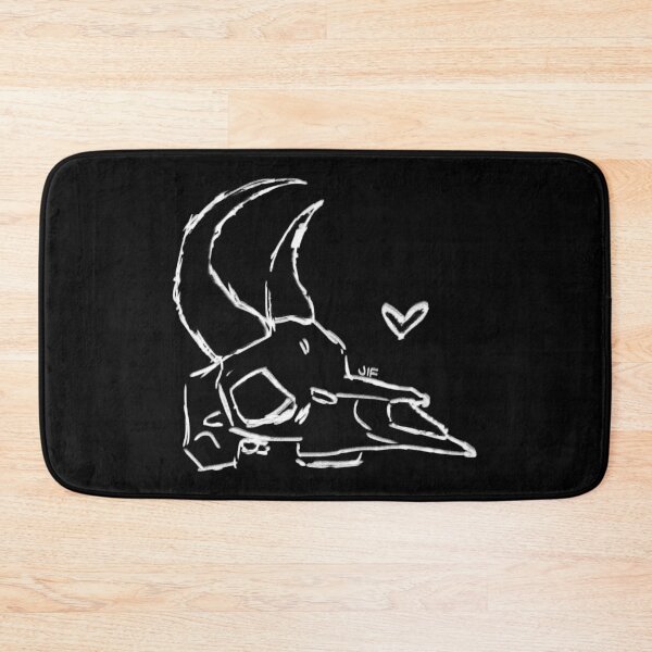 Item preview, #074 Gazelle Skull - Sketch Outline - White on Black designed and sold by Jasmine Froley.