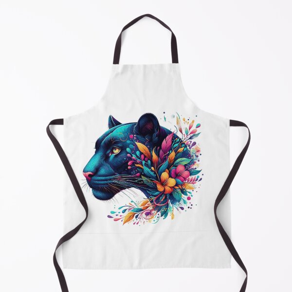 Item preview, A beautiful panther with colorful leaves and flowers. designed and sold by Marcoshop10.