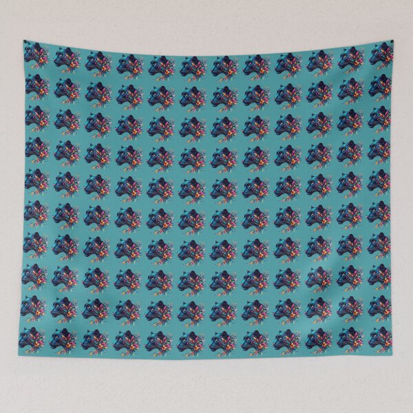 Item preview, A beautiful panther with colorful leaves and flowers. designed and sold by Marcoshop10.