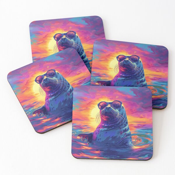 Item preview, Seal Enjoys Sunset at Sea designed and sold by palmyst.