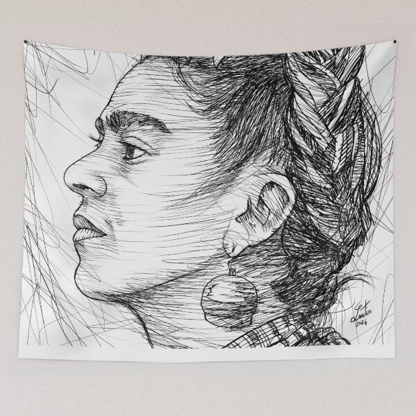 Item preview, FRIDA KAHLO ink portrait .2 designed and sold by lautir.