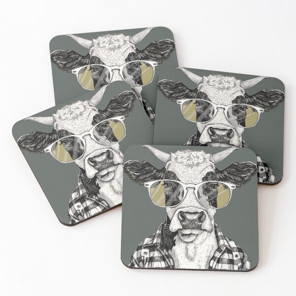 Item preview, Stylish Moo-ster - Dapper Bovine in Shades designed and sold by ElegantQuirk.