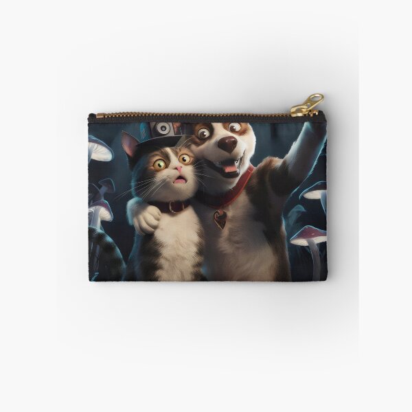 Item preview, Friendship between a dog and a cat. designed and sold by MyHappyArtShop.