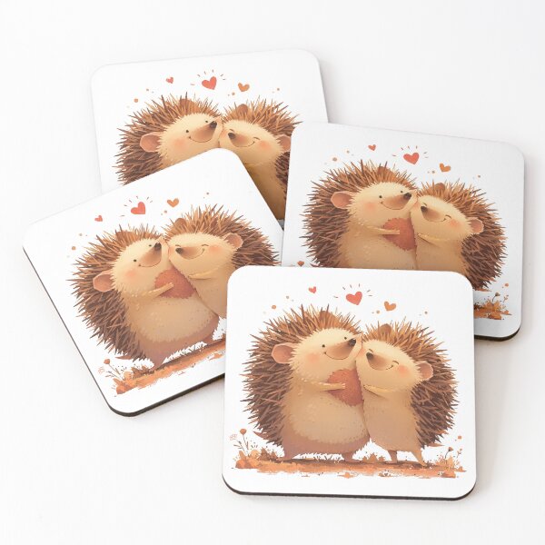 Item preview, Cute hedgehogs couple in love designed and sold by JoyfulNat.