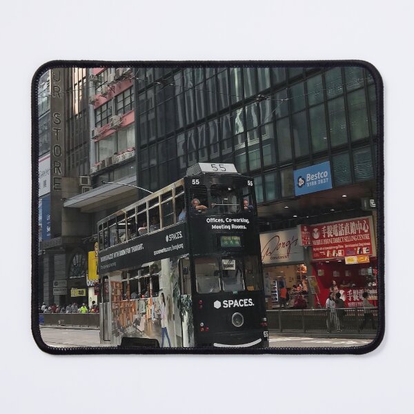 Item preview, A black tram in Wan Chai, Hong Kong designed and sold by aiko-p.