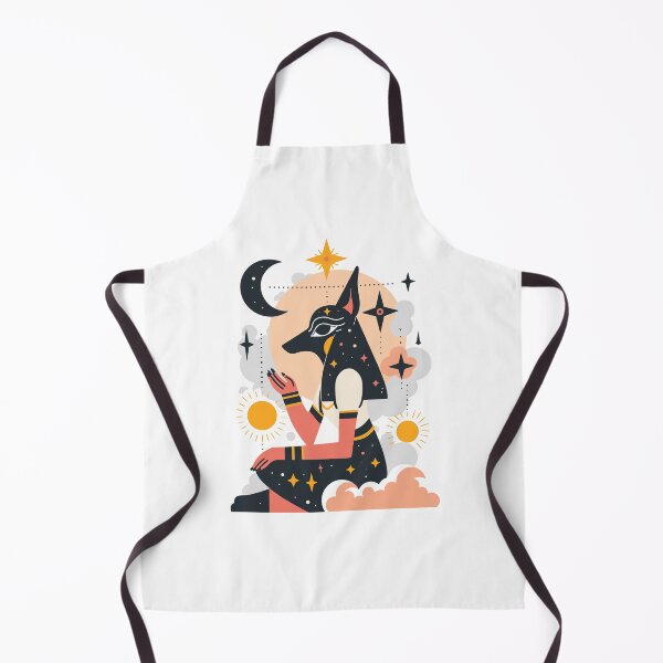 Item preview, Anubis / Anput God of Death and Afterlife with Stars, Moon and Sun designed and sold by Mikkilina.