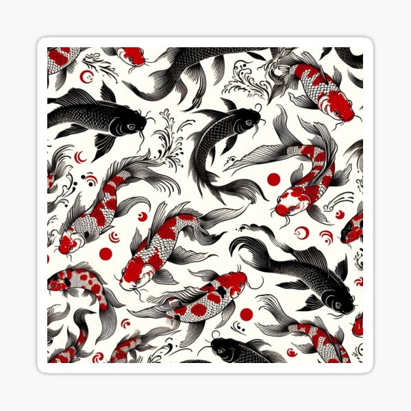 Vista previa del artículo con la obra «Arte Creativo, pez koi, estilo japonés.», diseñado y vendido por itsyorstore.