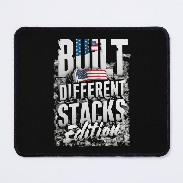 Item preview, Built Different Stacks Edition - Patriotic Cash Slang Graphic Tee designed and sold by HOMEDESIGNPRINT.