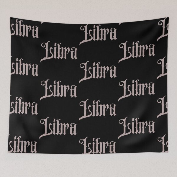 Item preview, Libra Gothic Lettering Zodiac Sign designed and sold by Hellofriendco.