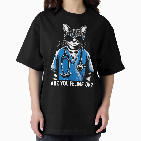 Item preview, Are You Feline OK? Retro Cat Nurse Gifts Nurse Week Gifts Funny Nurse designed and sold by KsuAnn.