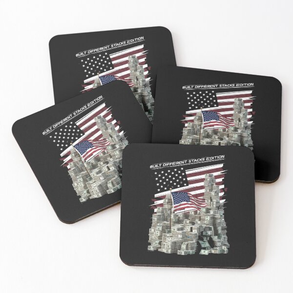 Item preview, Built Different Stacks Edition - Patriotic Cash Slang Graphic Tee designed and sold by HOMEDESIGNPRINT.