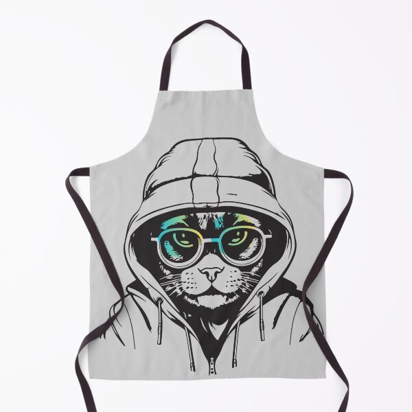 Item preview, Hacker cat wearing a sweatshirt designed and sold by mando24895.