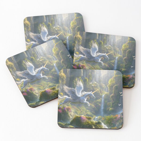 Item preview, Majestic Flight: Pegasus Soaring in Enchanted Valley designed and sold by plam50.