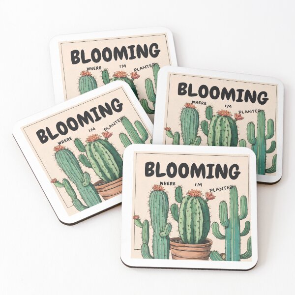 Item preview, Punny Cactus: Blooming Where I am Planted designed and sold by FitEnvy.