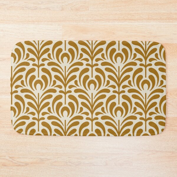 Item preview, 3142 A - abstract vintage flowers pattern, golden designed and sold by RouCouCou.