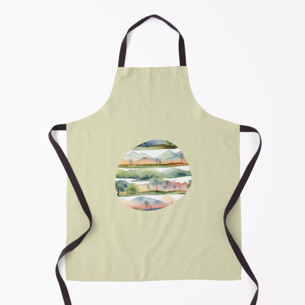 Item preview, Green Peaceful Landscape Illustration designed and sold by adriaquart.