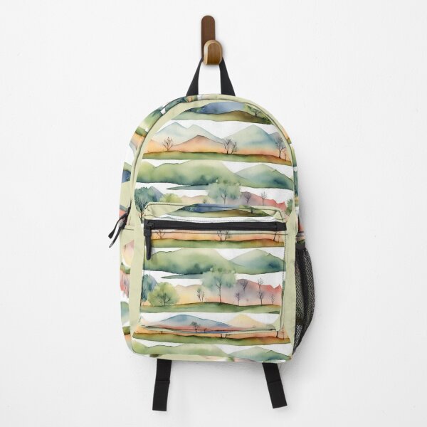 Item preview, Green Peaceful Landscape Illustration designed and sold by adriaquart.
