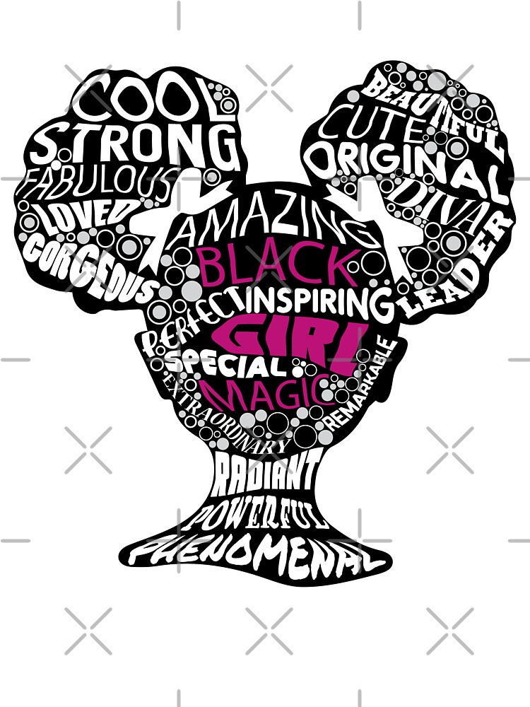 Black Girl Magic Word Montage T-Shirt
