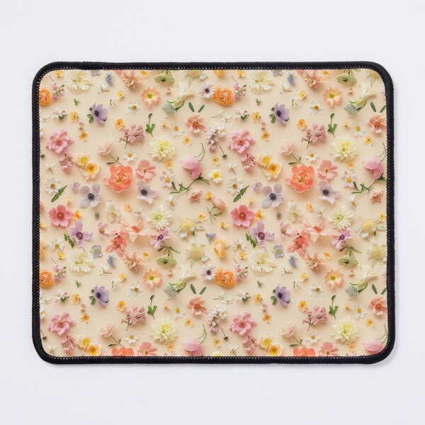 Item preview, A creative flat lay of assorted floral blooms forming designed and sold by sample325.