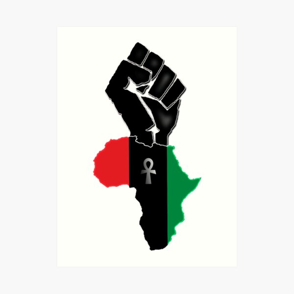 "Black fist Africa custom Tee" Art Print by AnkhLyfe | Redbubble