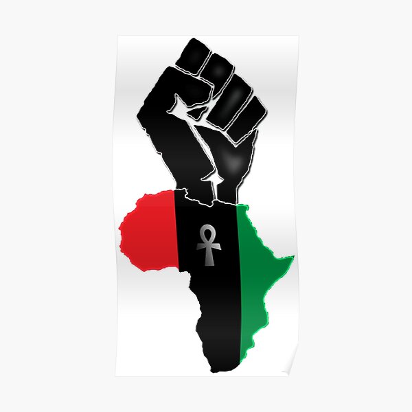 Black fist Africa custom Tee Poster