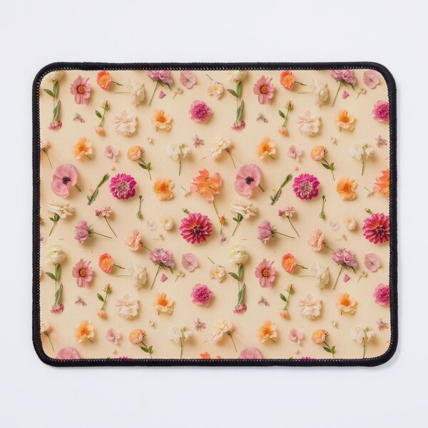 Item preview, A creative flat lay of assorted floral blooms forming designed and sold by sample325.