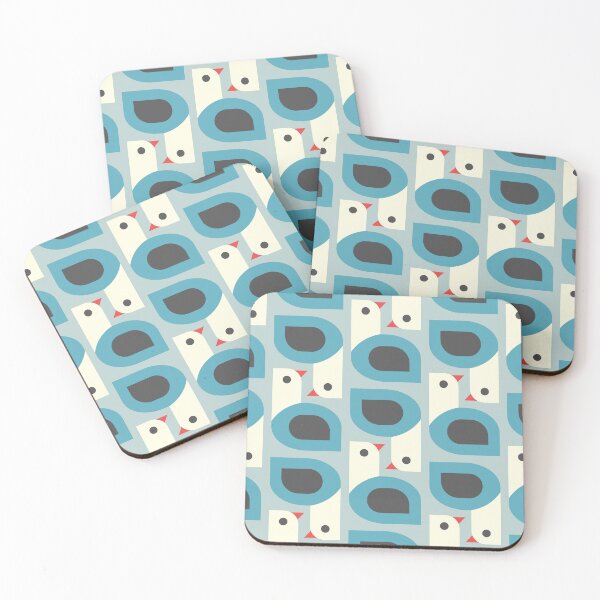 Item preview, 3144 B - Scandinavian birds pattern, blue designed and sold by RouCouCou.