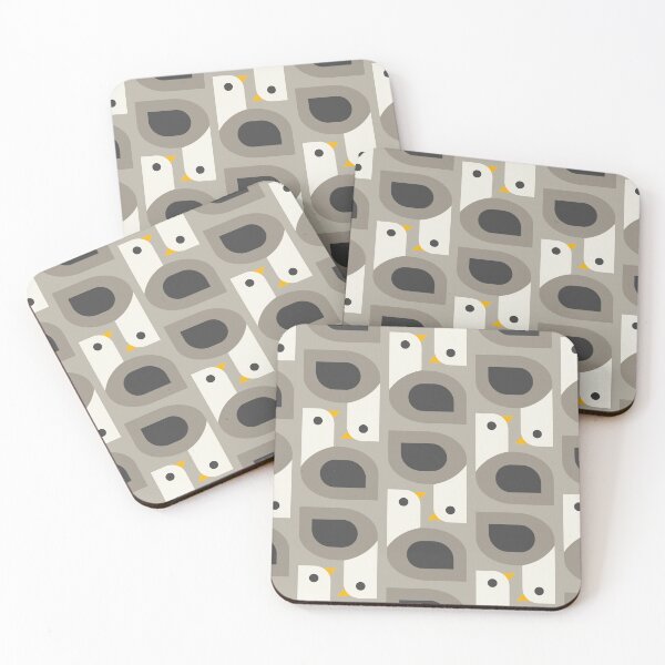 Item preview, 3144 D - Scandinavian birds pattern, grey designed and sold by RouCouCou.
