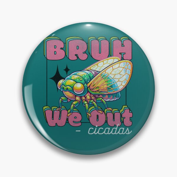 Item preview, Cicada Bruh We Out Cicadas Retro Groovy designed and sold by RR-Arts.