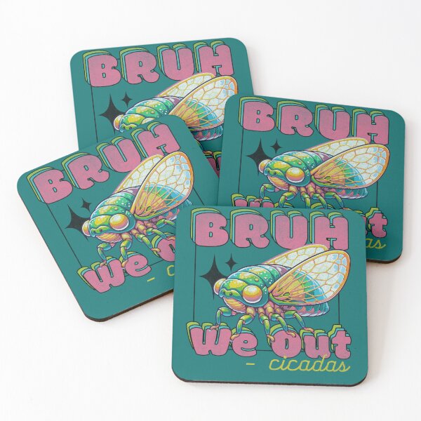 Item preview, Cicada Bruh We Out Cicadas 2024 Retro Groovy designed and sold by RR-Arts.