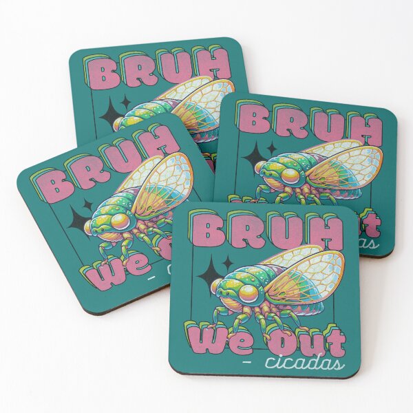 Item preview, Cicada Bruh We Out Cicadas Retro Groovy designed and sold by RR-Arts.