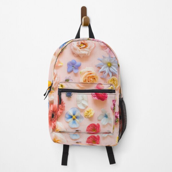 Item preview, A creative flat lay of assorted floral blooms forming designed and sold by sample325.