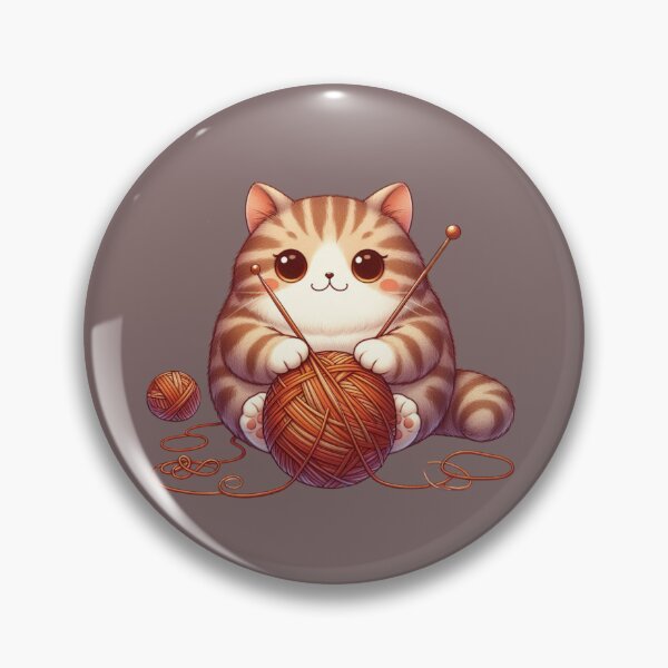 Item preview, cat knitting designed and sold by jkrphoto.