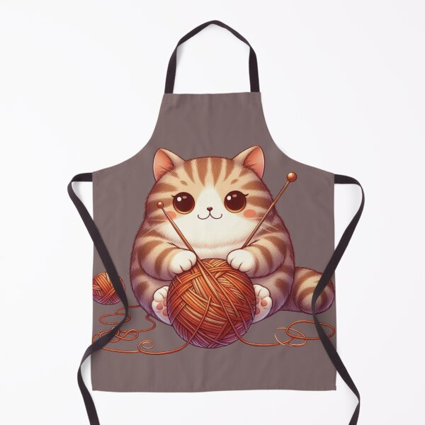 Item preview, cat knitting designed and sold by jkrphoto.