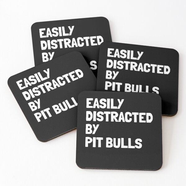 Item preview, Easily Distracted By Pit Bulls Funny Dog Gift  designed and sold by Guarddogdrive.
