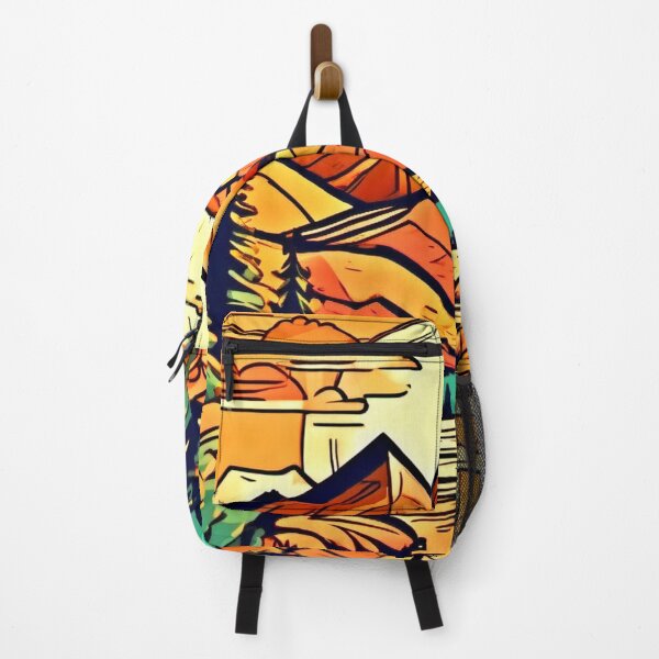 Item preview, Vibrant Cartoon Sun & Pine Mountains designed and sold by Health And Fitness Posts e-Store.