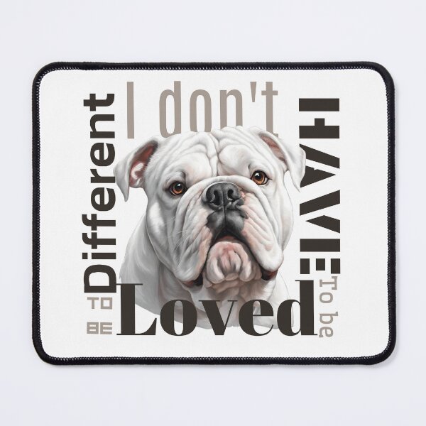 Item preview, English Bulldog | Being Loved | White designed and sold by Twinmommy Store.